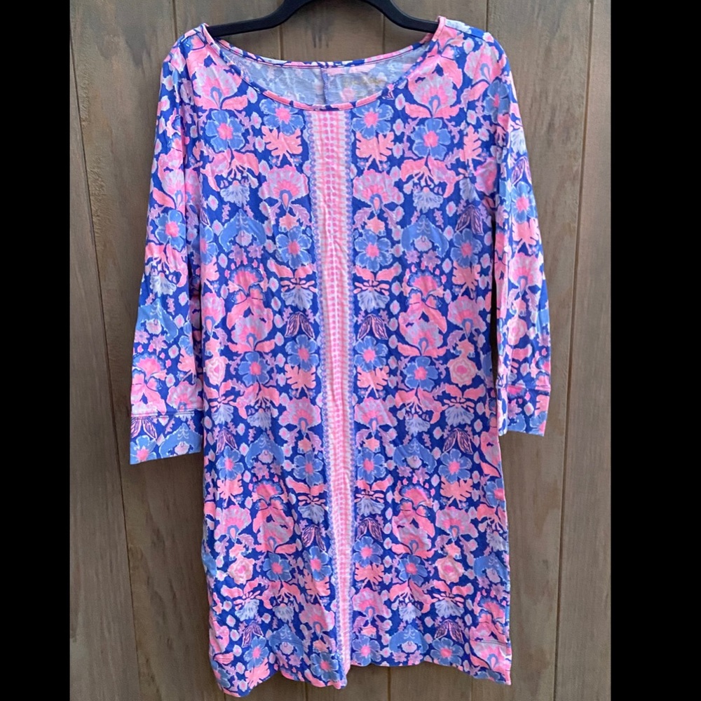 Lilly Pulitzer Marlowe Iris Blue Dress L